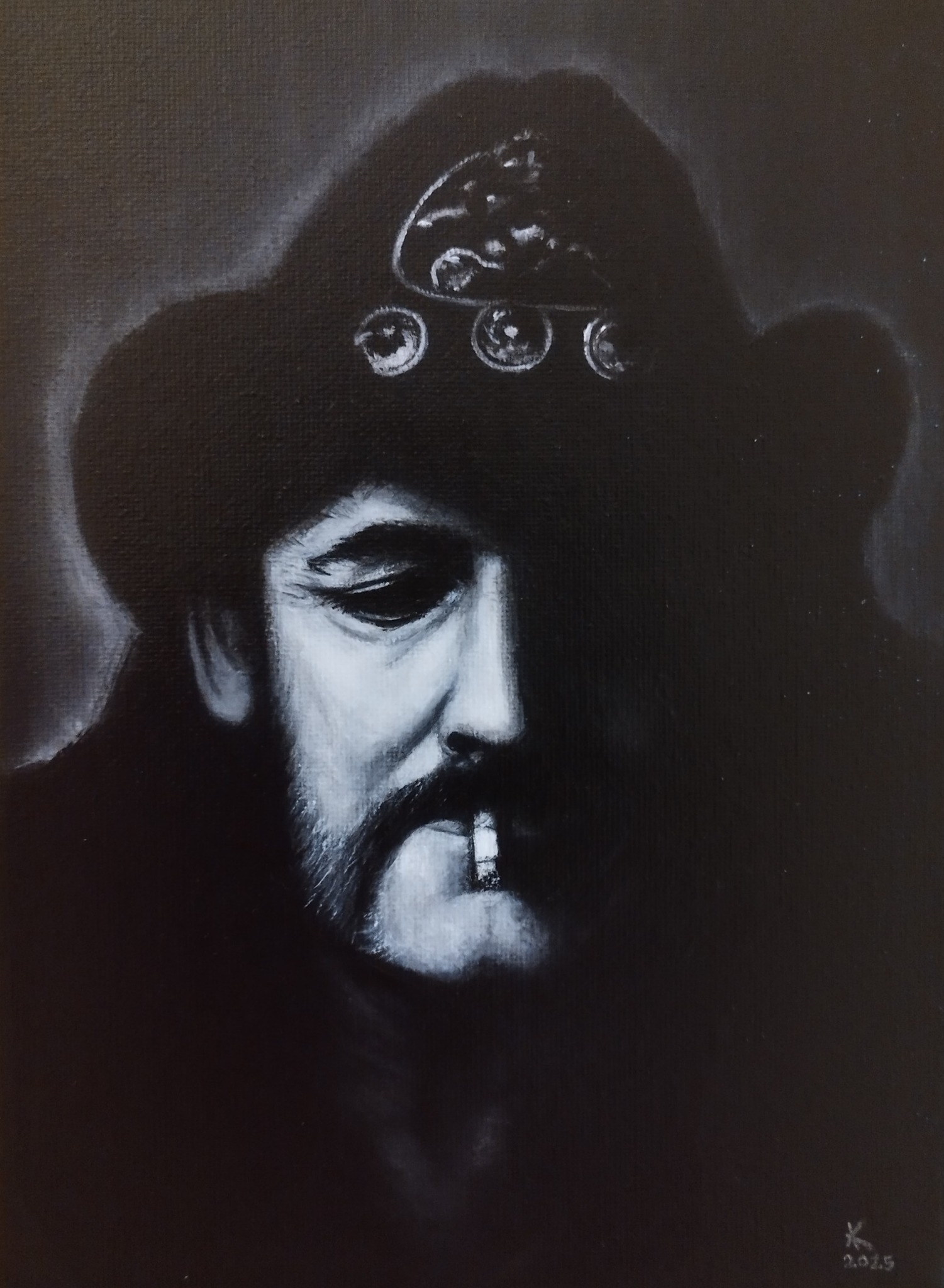 Lemmy Kilmister–portret na paltnu